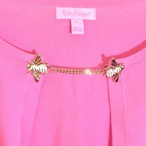 Lilly Pulitzer bee charm sweater